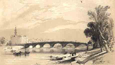 Stockwell Bridge with tenement in the background